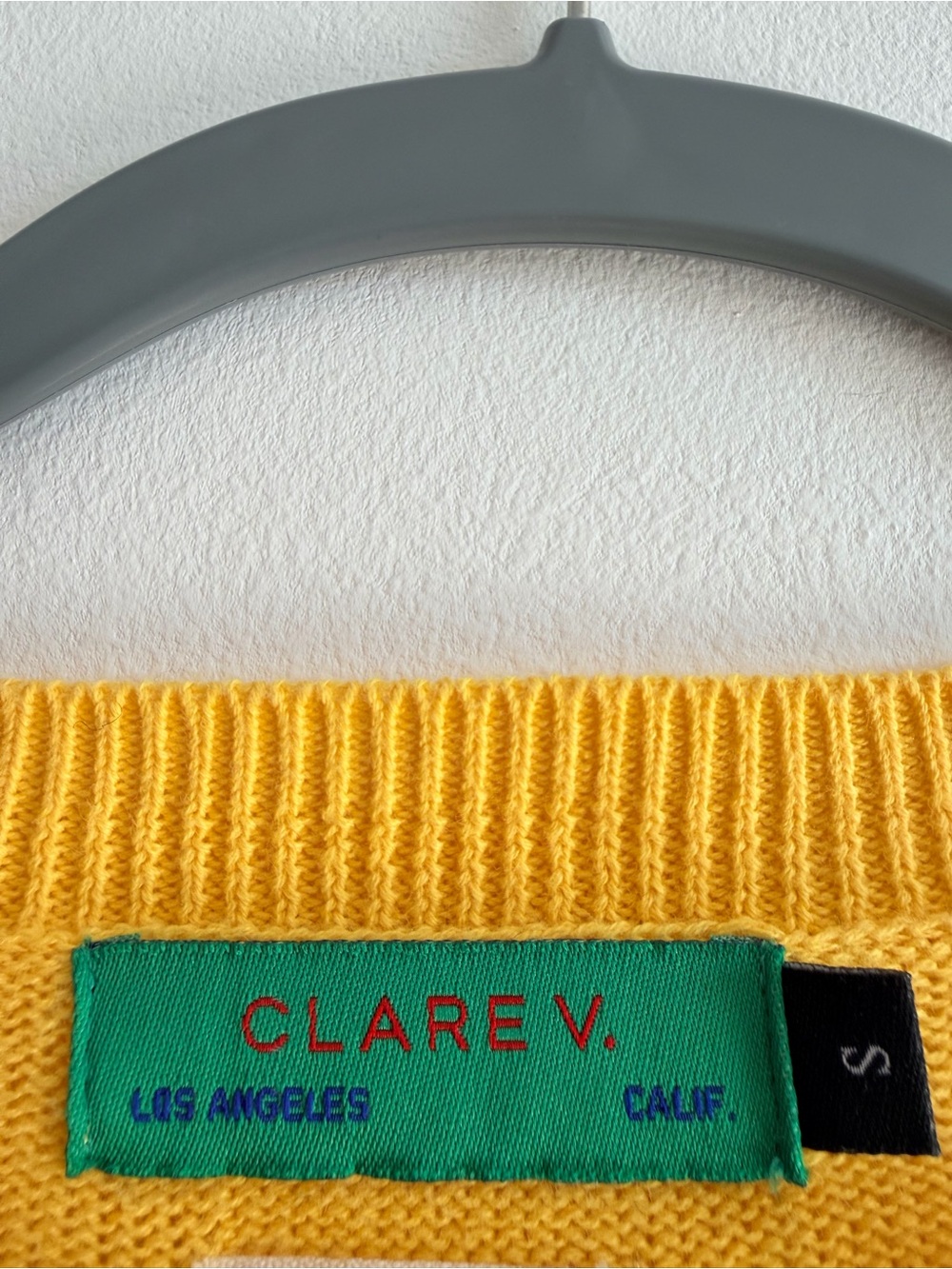 Clare V Yellow 'La Banane' Graphic Crewneck Sweater - Picture 4 of 4